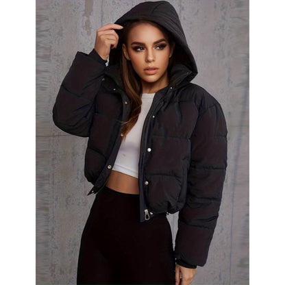 Women's Puffer Jacket | Cropped With Hood