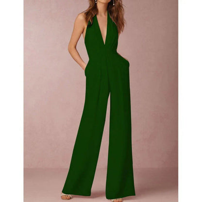 Women's Jumpsuit | Deep V-neck