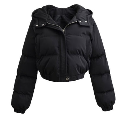 Women's Puffer Jacket | Cropped With Hood