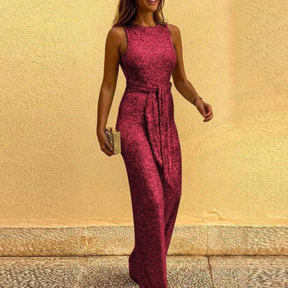 Women's Jumpsuit | Sleeveless Sequins