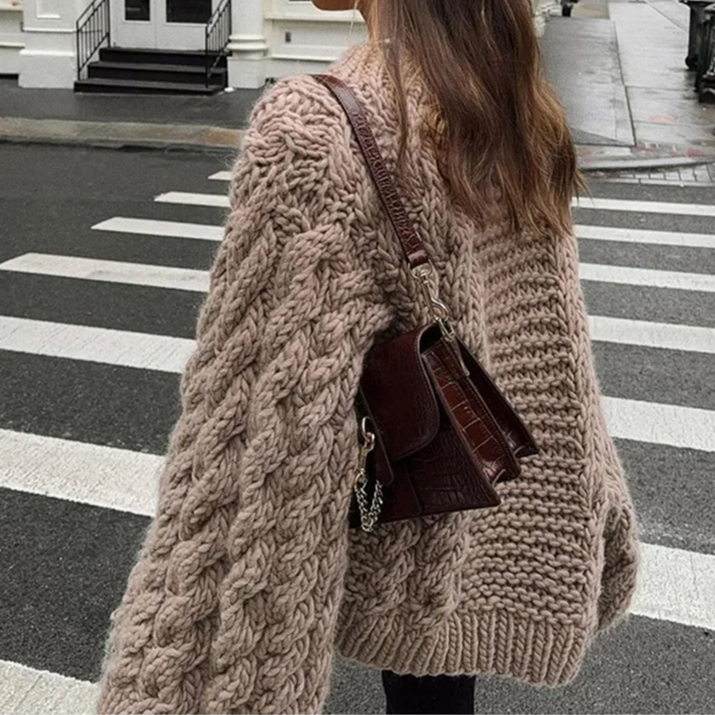 Women's Oversized Sweater | Chunky Cable Knit