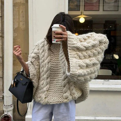 Women's Oversized Sweater | Chunky Cable Knit