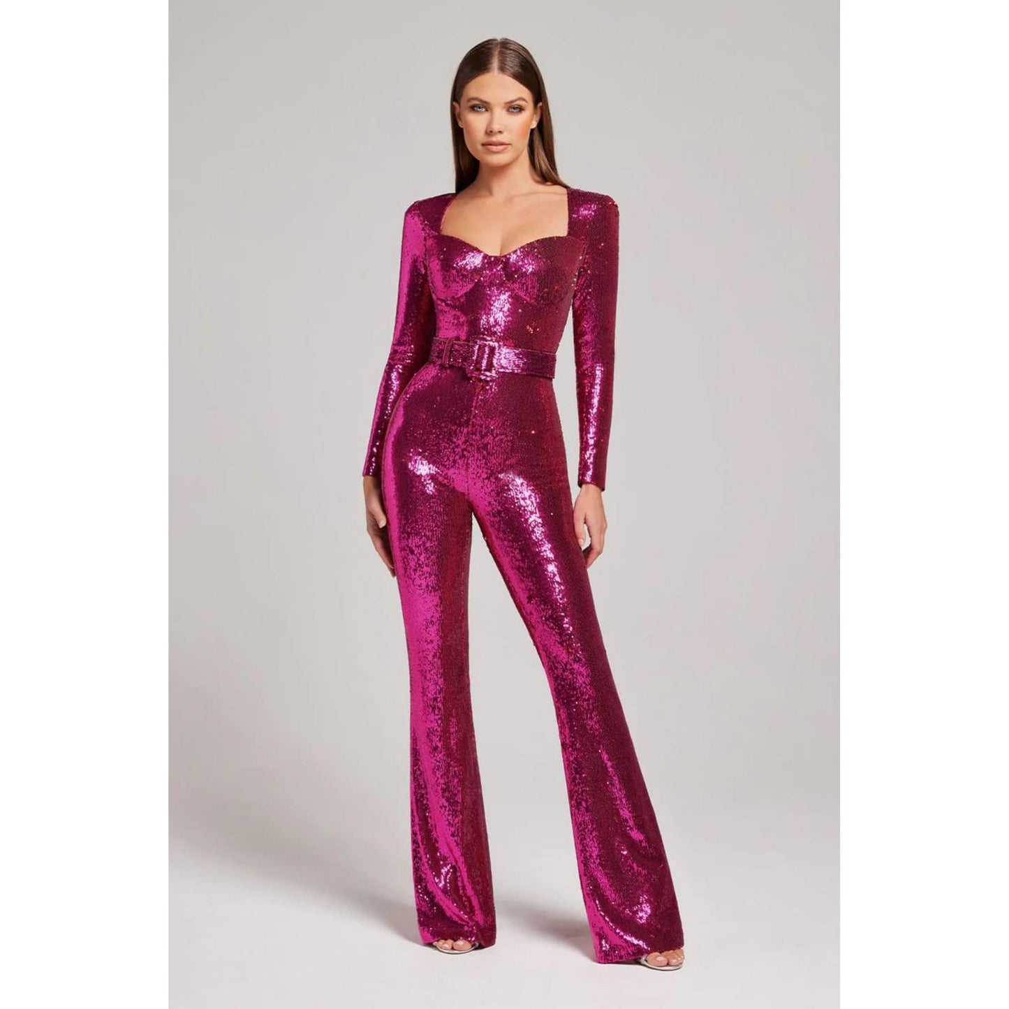 Women's Sequin Jumpsuit | Fitted Wide Leg Design