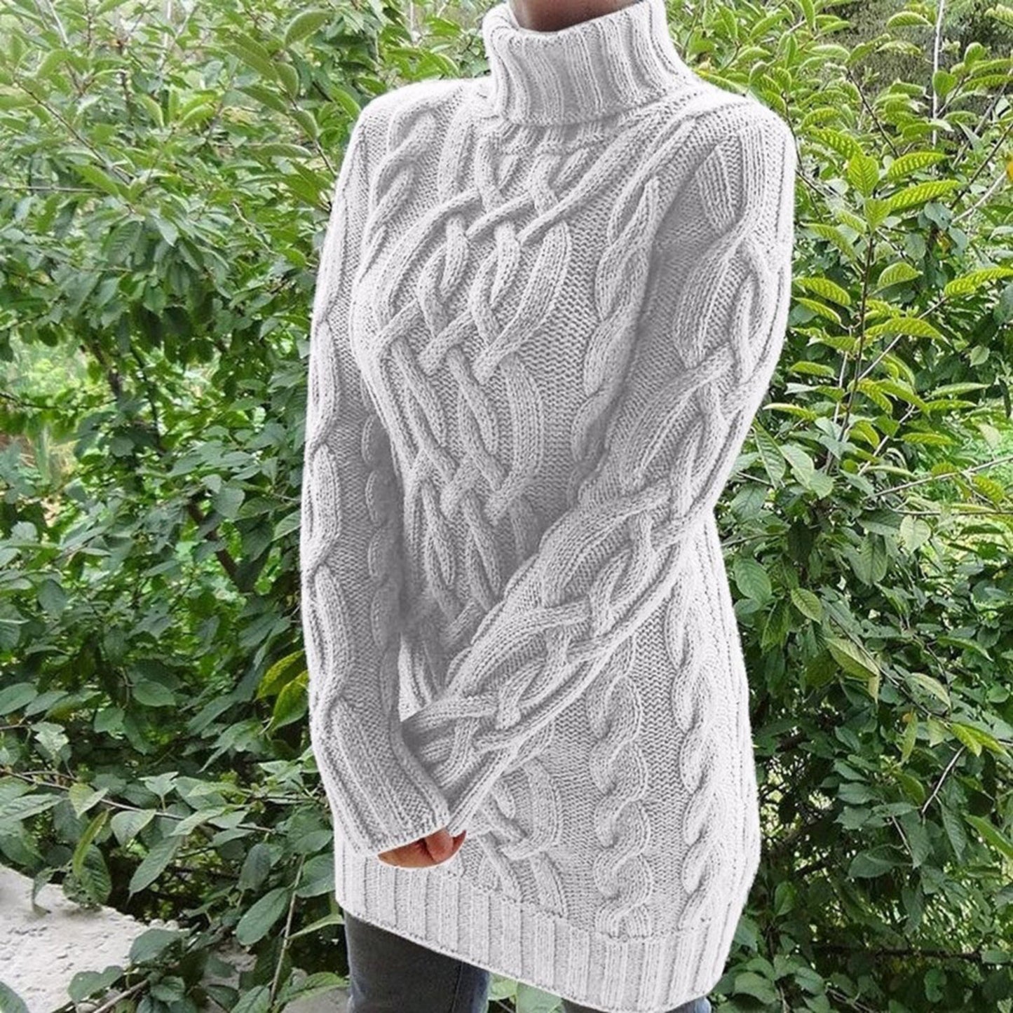 Women's Turtleneck | Cable knitted