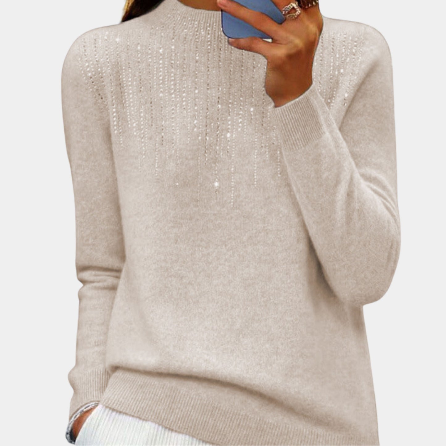 Women's Sweater | With Rhinestone Details