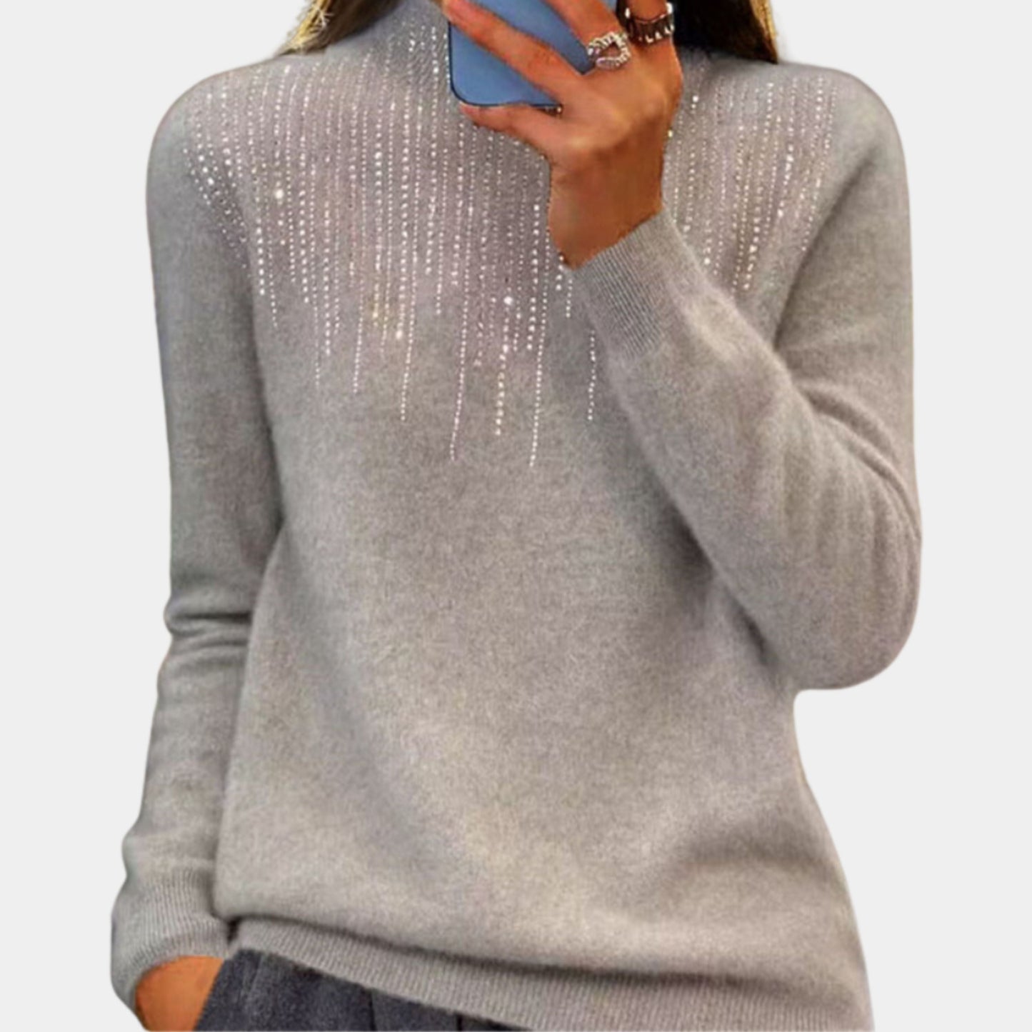 Women's Sweater | With Rhinestone Details