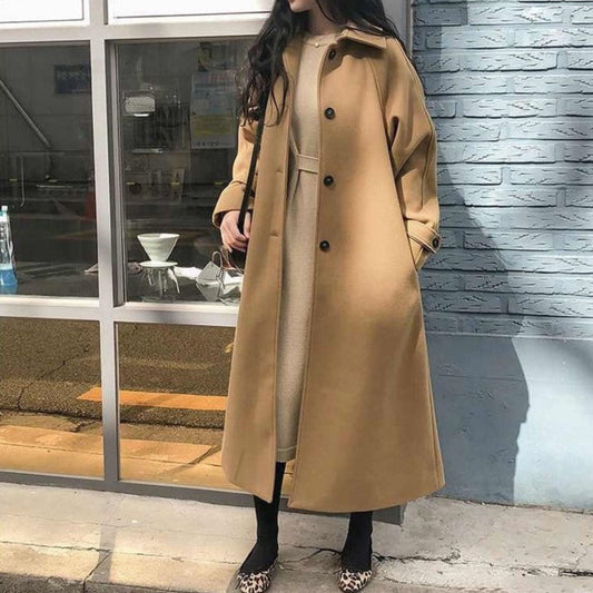 Women's Trench Coat | Long Button-Up