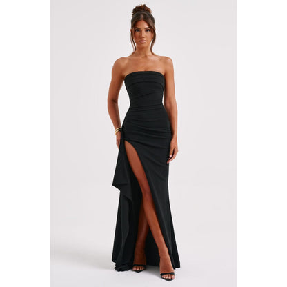 Women's Maxi Dress | Strapless & High-Slit