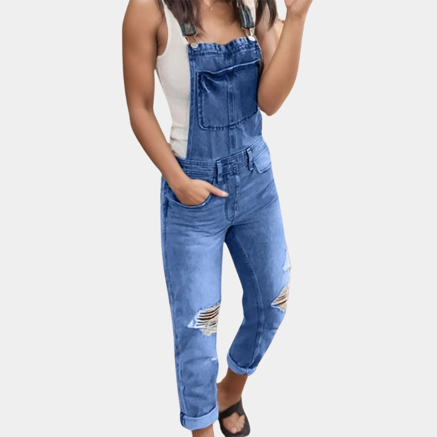 Couture-Cove | Dames Overall Jumpsuit | Vintage Look