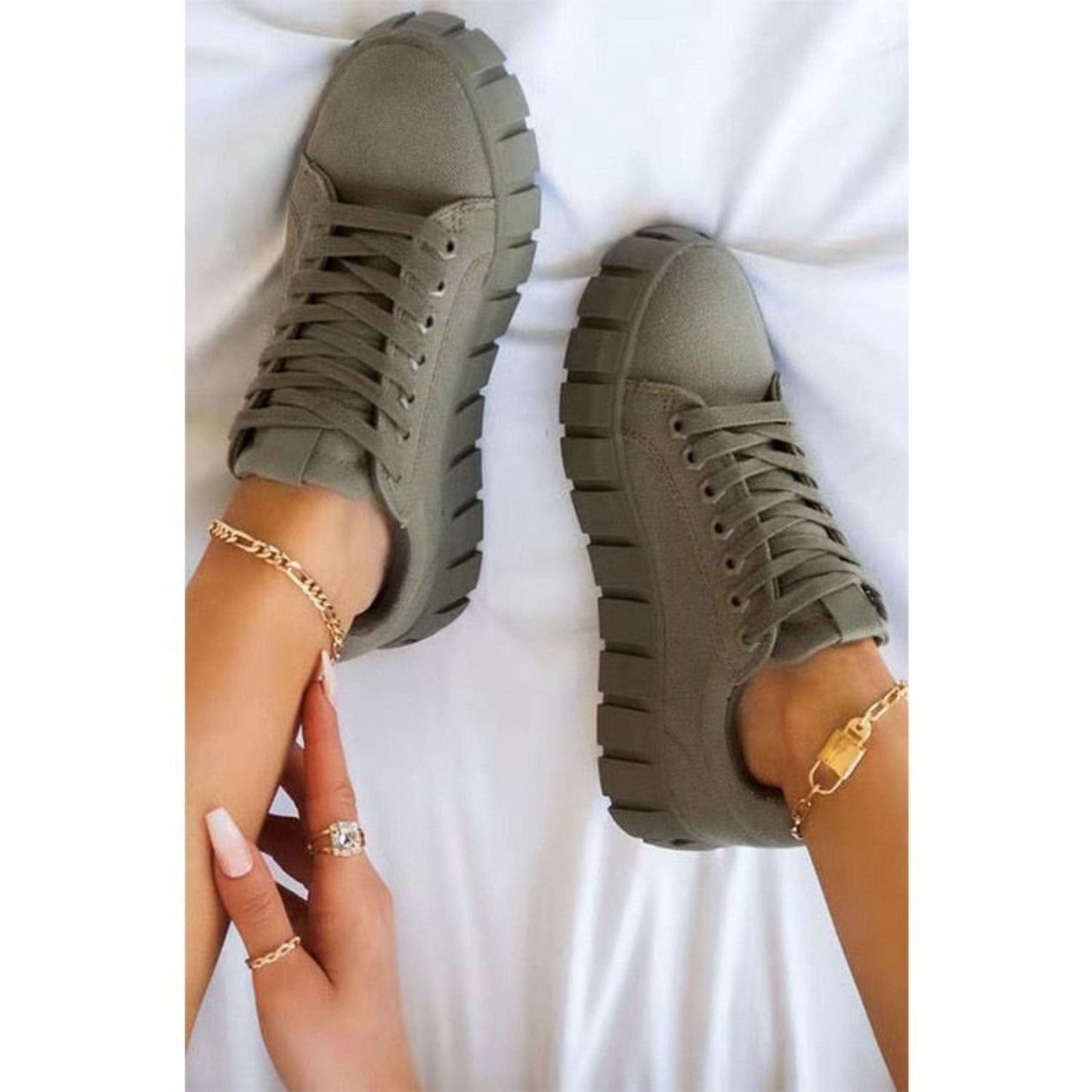 Women's Platform Sneakers | Lace-up Closure