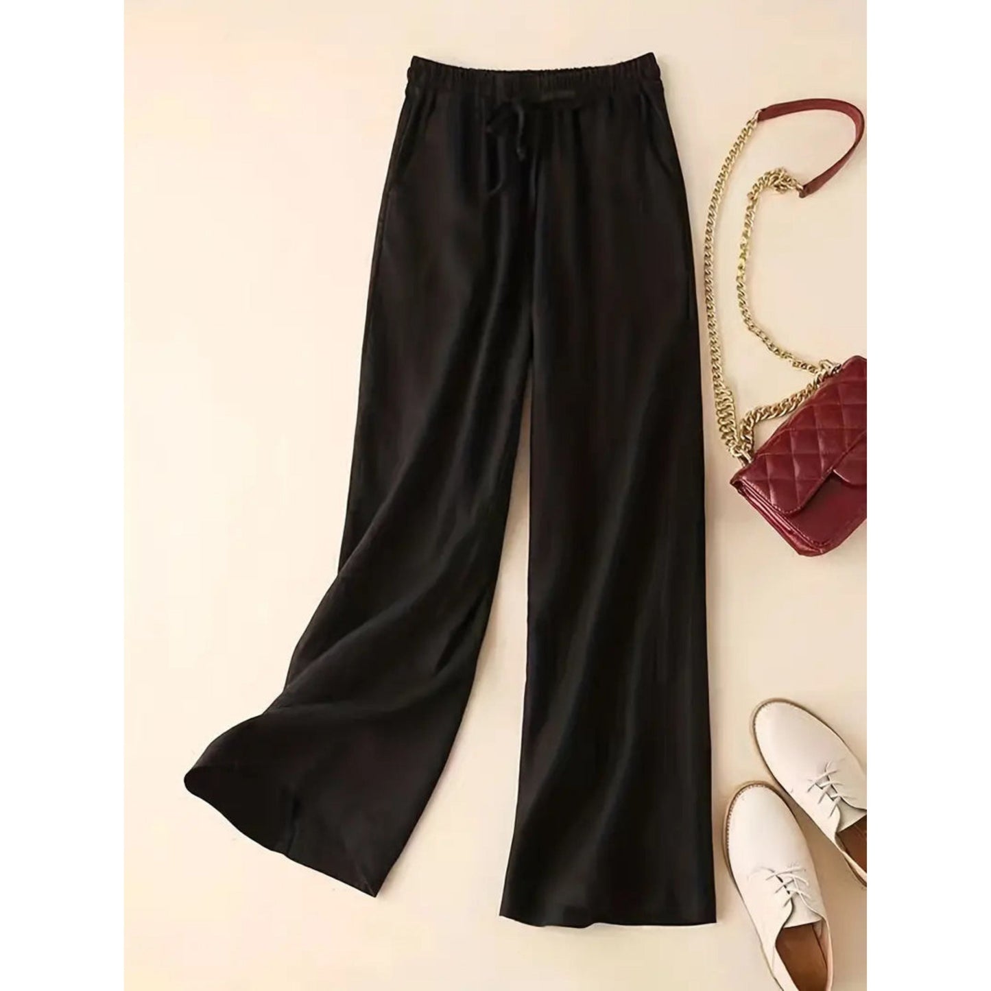 Women's Wide-Leg Pants | Drawstring