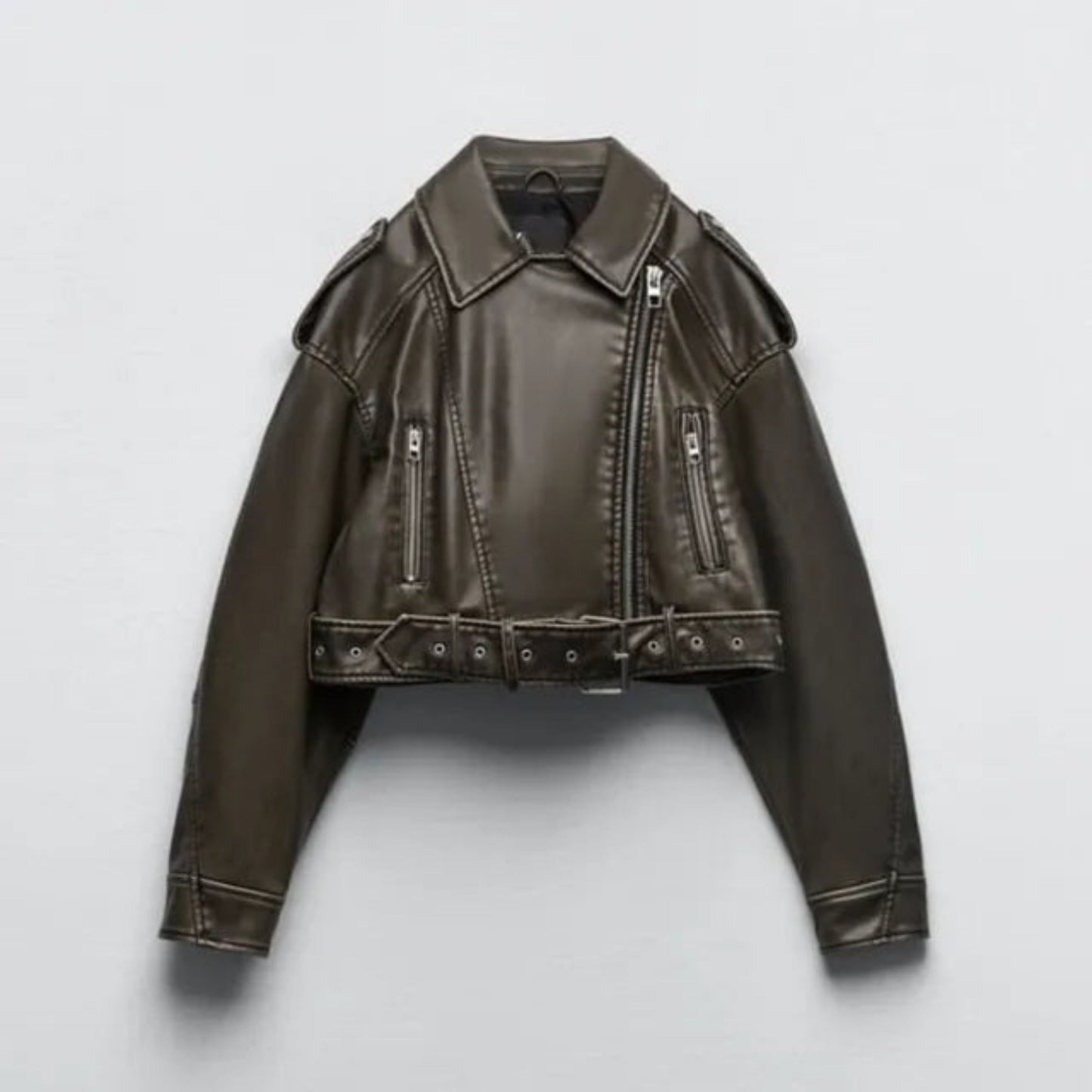 Ladies Biker Jacket | Zipper Closure