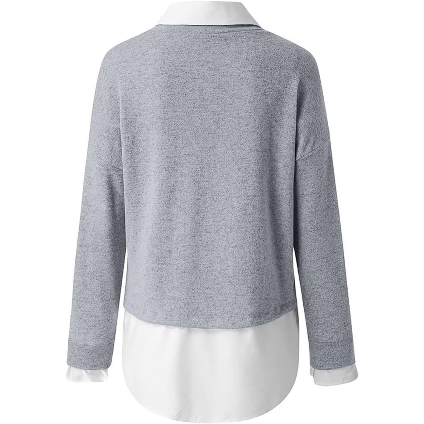 Women's Sweater | Layered Shirt Collar